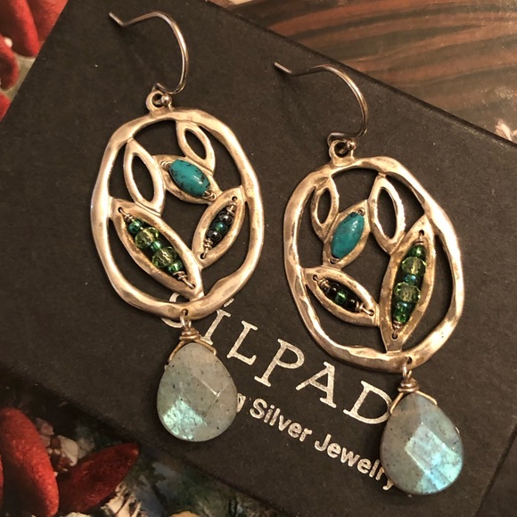 Silpada Jewelry - Silpada Silver, Turquoise and Labradorite Earrings